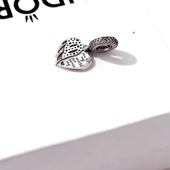 PANDORA Heart & Angel Dangle Charm w/box - Picture 6 of 9